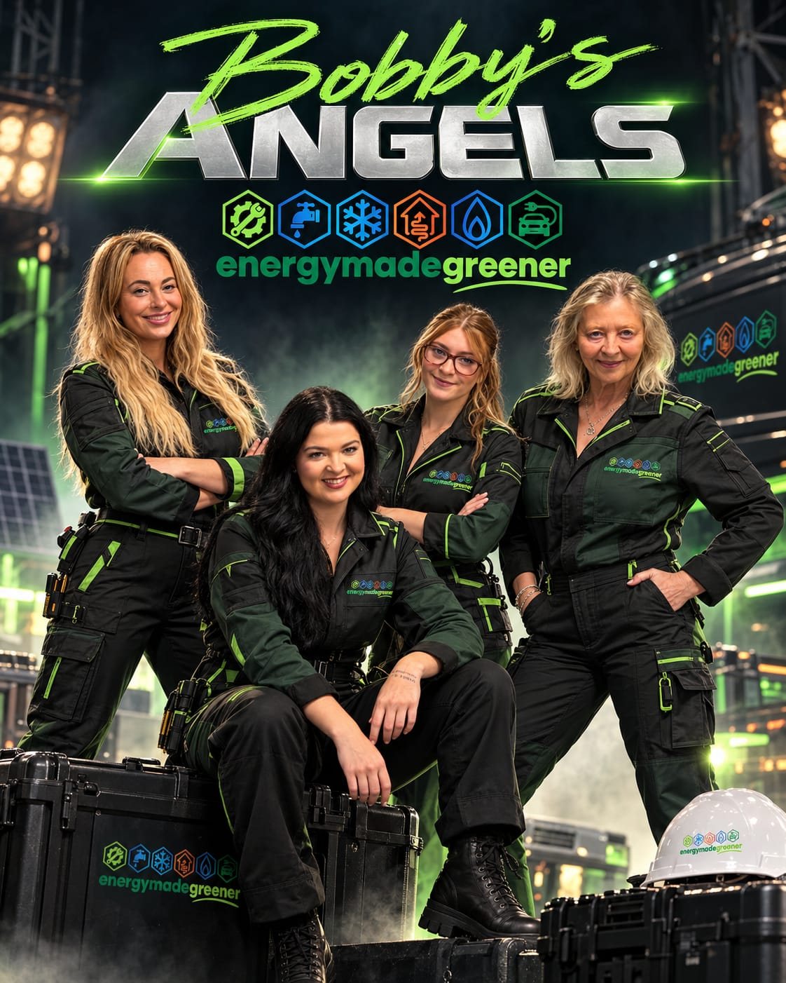 The Energy Made Greener office team as &lsquo;Bobby&rsquo;s Angels&rsquo; for Halloween